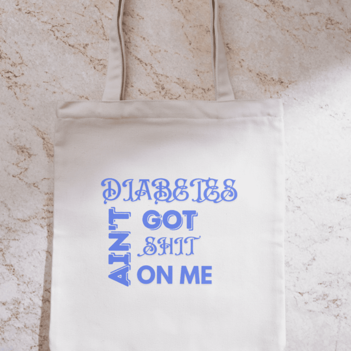 Diabétesz feliratos-vászontáska