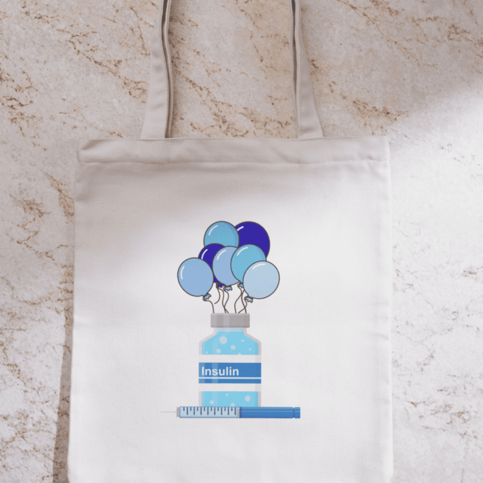 Inzulinos lufi tűvel-vászontáska