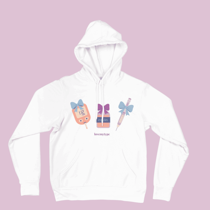 Diabetes gift lila-pulóver