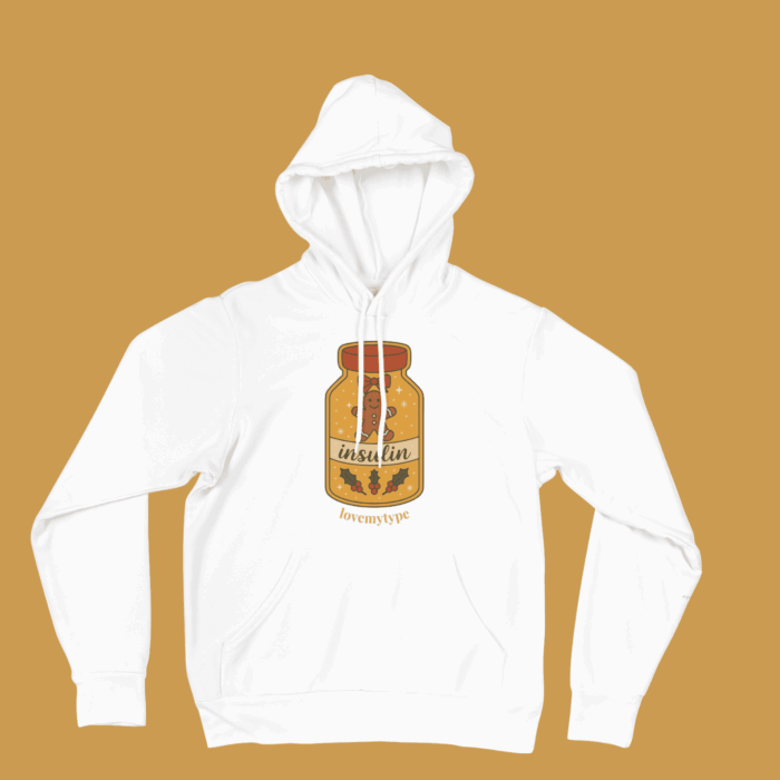 Inzulin üvegcske mézeskaláccsal-pulóver
