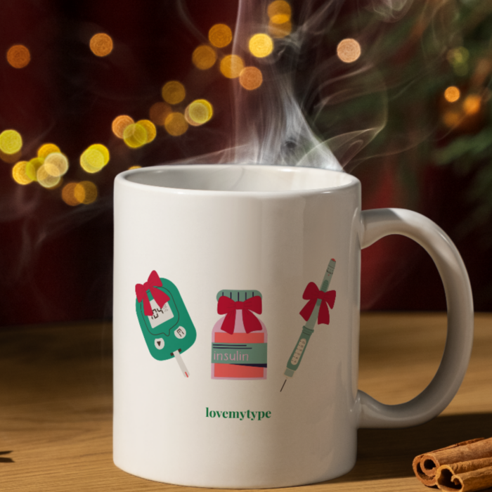 Diabetes gift-karácsonyi bögre