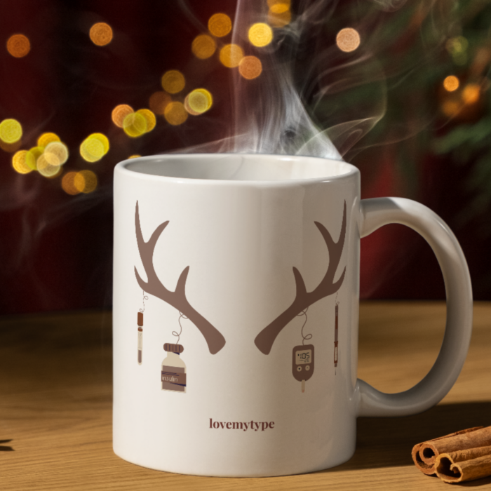 Rénszarvas-karácsonyi bögre