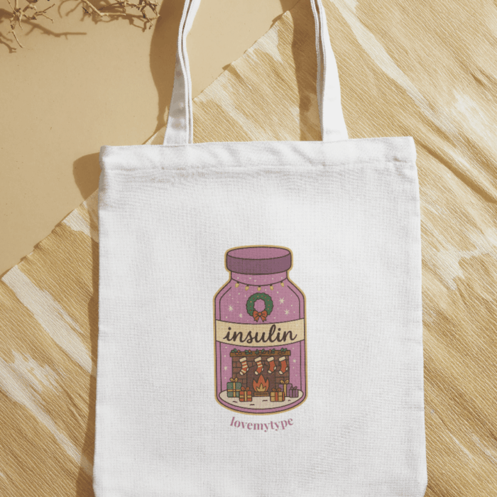 Inzulin üvegcse kandallóval-vászontáska